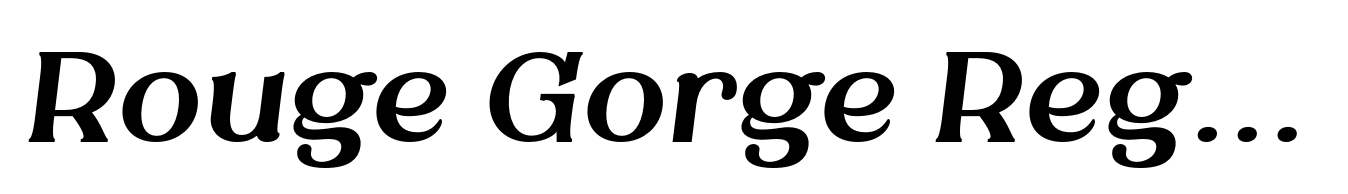 Rouge Gorge Regular Italic